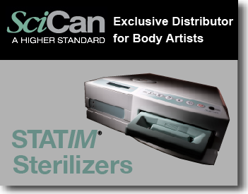 SciCan Exclusive Distributor for Body Artists: Statim Sterilizers by Statim.us
